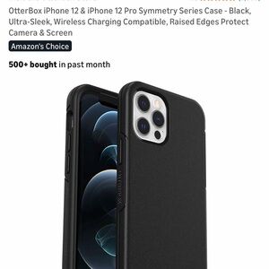 OtterBox Symmetry Series Slim Case for iPhone 12 / 12 Pro — Black